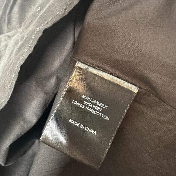 Aje Psychedelia Puff Sleeve Cut Out Mini Dress Tie Back Black Size US 8 - Picture 9 of 11